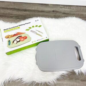 Multifunctional 9-in-1 Collapsible Chopping Board with Colander